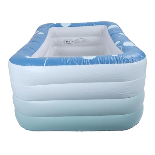 ZASCHMOY Aufblasbarer Schwimmbad mit Eingedicktem PVC und Baumwollsandwichboden - Faltbare Tragbare Rechteckpool für und Erwachsene, 1,8 M/5,9 Fuß Familienspaß (1,8 m/5,9 Fuß) von ZASCHMOY