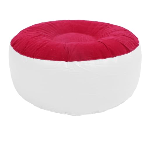 ZASCHMOY Aufblasbares Strömtes Hocker Leichtes Tragbares Mehrzweckdesign für Reise -Camping -Outdoor Aktivitäten Ergonomic Circular Footstool (Rot) von ZASCHMOY