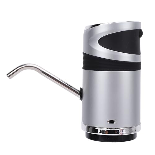 ZASCHMOY Automatische Wasserflaschenpumpe 1200 -mAh -Batterie USB Ladung mit Kinderschloss | Elektrischer Wasserspender für Zuhause, Wohnheim, Büro | Gold (SILVER) von ZASCHMOY