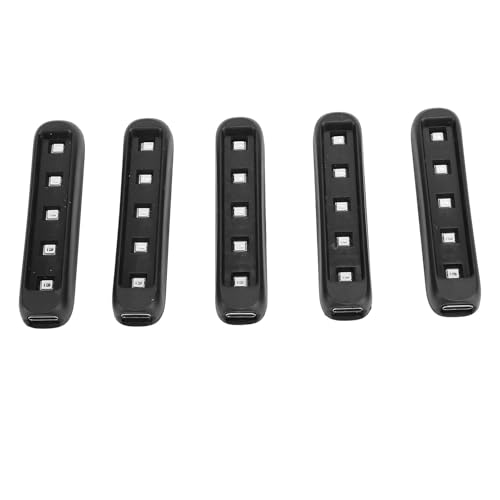ZASCHMOY Compact USB Mini UV -Harzhärtungslicht mit 5 LED -Perlen für Nagelkunst, Tragbares und Vielseitiges 395nm UV Licht für Gelnägel, Weißes Ovales Design (Schwarzes Rechteck) von ZASCHMOY