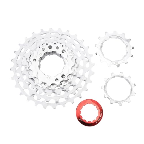ZASCHMOY Cycle -Kassetten -Schwungrad Ersatz mit Hoher Genauigkeit Stahl und Aluminium 7 Geschwindigkeits Zyklus Freilaufkassette Kettenrad, Silber (Silver) von ZASCHMOY