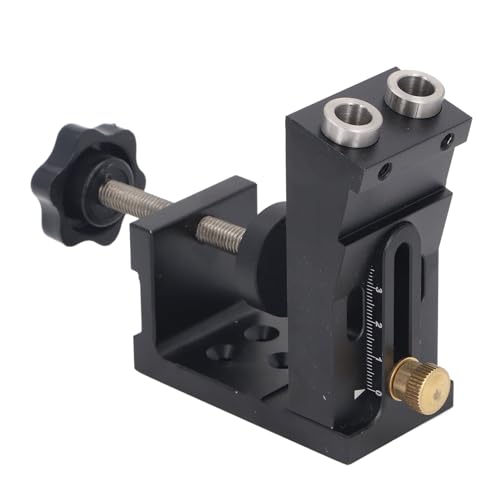 ZASCHMOY Einstellbarer Taschenloch -Jig -Kit mit 15 ° Bohrwinkel für Holzarbeitsführer Aluminiumlegier Dübelsystem für Tischler und Gelenkwinkelwerkzeug Schwarz (BLACK) von ZASCHMOY