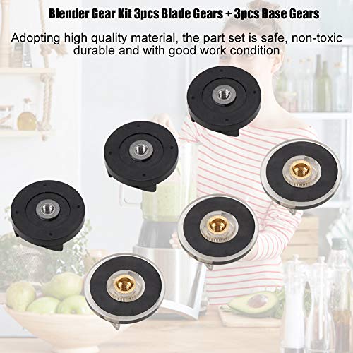 ZASCHMOY Essential Blenderersatzausrüstungskit mit 3PCS -Gummiblatt Zahnrädern und 3 PCS -Basisgeräten Kompatibles Mixerzubehör Zur Einfachen Installation und Langlebigkeit von ZASCHMOY