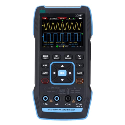 ZASCHMOY Fortgeschrittener 3-in-1-Oszilloskop-Multimeter mit DDS-Signalgenerator | 50 MHz Bandbreite & 250 Ms Probenahme | Handheld Digital Design Beinhaltet 10x Sonde & Dual Channel -Fähigkeiten ZASCHMOY Fortgeschrittener 3-in-1-Oszilloskop-Multimeter mit DDS-Signalgenerator | 50 MHz Bandbreite & 250 Ms Probenahme | Handheld Digital Design Beinhaltet 10x Sonde & Dual Channel -Fähigkeiten von ZASCHMOY
