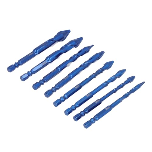ZASCHMOY Hohe Stärke 8 Stücke Geschmiedter Kopf Exzentrischer Bohrer mit 1/4 Zoll Sechskant Shank für Stein, Glas, Marmor, Fliesen und Holz - Umfasst 6 Mm, 8 Mm, 10, 12 Drehbohrerbits ZASCHMOY Hohe Stärke 8 Stücke Geschmiedter Kopf Exzentrischer Bohrer mit 1/4 Zoll Sechskant Shank für Stein, Glas, Marmor, Fliesen und Holz - Umfasst 6 Mm, 8 Mm, 10, 12 Drehbohrerbits von ZASCHMOY