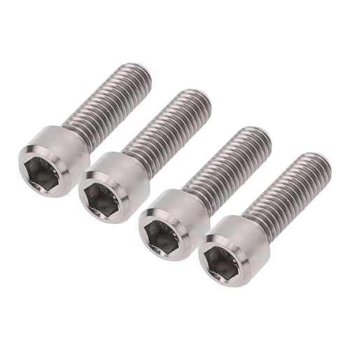 ZASCHMOY Leichte Ti-Legierungs-Mountainbike-Scheibenscheibenbremsschrauben M6x20mm-farbenfrohe Antikorrosive Feste Schrauben für eine Verbesserte Bremsreaktion (Ti-Farbe) von ZASCHMOY