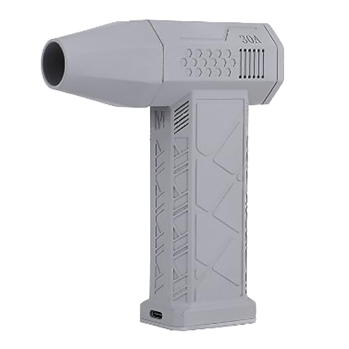 ZASCHMOY Leistungsstarke Elektrische Luftduster 200 W 130000 U/Min Lüftergebläse für Effiziente Reinigung - Handheld -Düsen Trockenstaubreiniger für Tastatur, Kamera und Mehr Schwarz Schwarz (Gray) von ZASCHMOY
