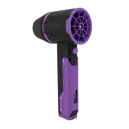 ZASCHMOY Leistungsstarke Jet -Trockengebläse mit Gewalttätigem -Lüfter für Auto und Tastaturreinigung Schwarzer Violett Tragbarer Elektrischer Duster mit 64 Mm Bürstenloser Motor, 8000 mAh von ZASCHMOY