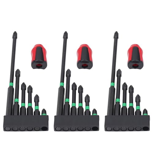 ZASCHMOY Magnetschraubendreher Bit Set | 21pcs Impact 1/4in Hex Shank | Cross Green Magnet Ring -Stücke und Rotes Schwarzer Ring für den Vielseitigen Gebrauch ZASCHMOY Magnetschraubendreher Bit Set | 21pcs Impact 1/4in Hex Shank | Cross Green Magnet Ring -Stücke und Rotes Schwarzer Ring für den Vielseitigen Gebrauch von ZASCHMOY