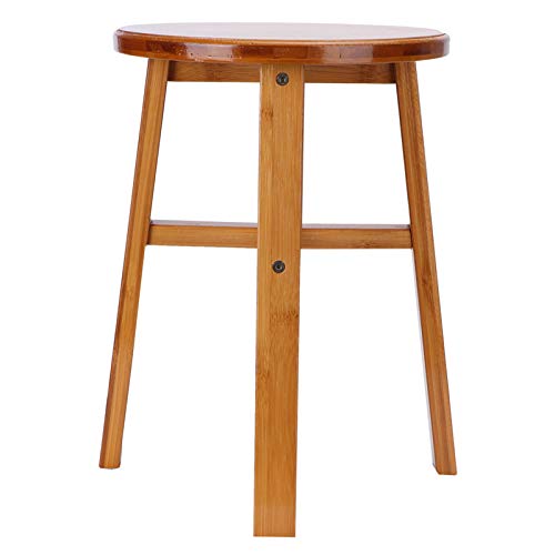 ZASCHMOY Mehrzweck Kleiner Bambushocker - Low Stool & Kindersitzbank für Heim, Wohnzimmer, Bad oder Garten - Natürlich, Robust, Faltbares Design (Mittelgroßer runder Bambushocker) von ZASCHMOY