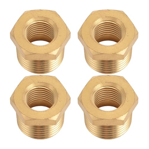 ZASCHMOY Messing Reduzierende Rohradapter - 10pcs 1/2 Zoll NPT Männlich X 1/4 Zoll NPT Frauenanpassung für Wassergasöl - Zuverlässige Männliche Bis Weibliche Rohranpassung für Vielseitige Anwendungen von ZASCHMOY