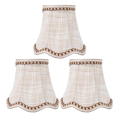 ZASCHMOY Moderne Minimalistische Clamp/Holder-On-Stofflampenecke für E14-Glühbirne-3pcs Set mit Weichem Strukturiertem Tuch für Kerzenkronleuchter, Leichtdiffusion auf Augenhöhe ZASCHMOY Moderne Minimalistische Clamp/Holder-On-Stofflampenecke für E14-Glühbirne-3pcs Set mit Weichem Strukturiertem Tuch für Kerzenkronleuchter, Leichtdiffusion auf Augenhöhe von ZASCHMOY