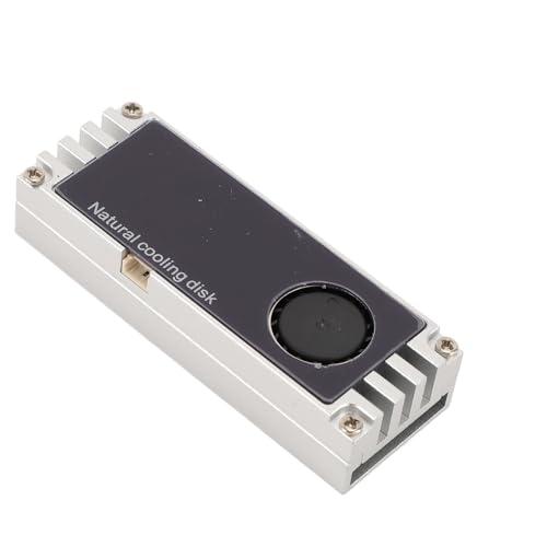 ZASCHMOY NVME M.2 Kühlkörper mit Temperaturanzeige und Aluminiumkörper für eine Verstärkte SSD -Kühlleistung - Dual Thermische Silikonpolster, Silber, Passt 22 X 80 Mm M.2 SSDs an (SILVER) von ZASCHMOY