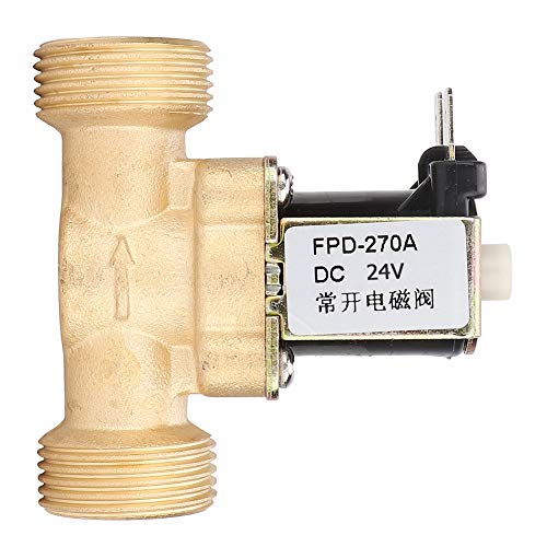 ZASCHMOY Normalerweise Offener Messingmagnetventil G3/4 "elektromagnetischer Wassereinlassschalter DC12V mit Hoher Korrosionsbeständigkeit und Langer Lebensdauer (DC24V) von ZASCHMOY