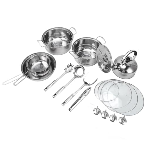 ZASCHMOY Premium Edelstahl -Kochgeschirrset - Stick Proof & Rostschutz mit Verdicktem Design, Multifunktionale Töpfe und Pfannen für die Küche zu Hause oder für das Restaurant von ZASCHMOY