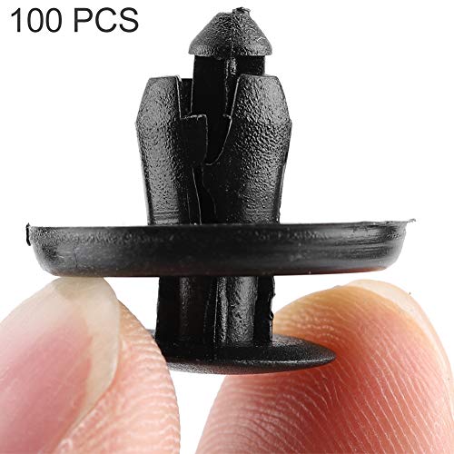 ZASCHMOY Pushtyp -Retainer -Clips für Schlammschutz Stoßfänger Befestigungselement | Langlebige Autoteile | 90467-07166 OE-Ersatz | Kompatibel mit, Modellen (Einhundert Packungen) von ZASCHMOY