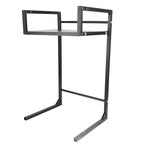 ZASCHMOY [Raumsparende Mikrowellen -Ofen -Rack Kohlenstoffstahl Arbeitsplatten Mikrowellenschelf für Küchenutensilien wasserdichte Organizer Rack mit 3 Haken von ZASCHMOY