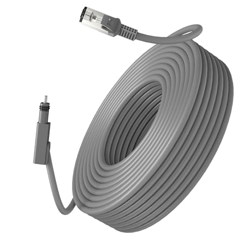 ZASCHMOY Rechteckiger Satelliten -Ersatzkabel Wasserdichtes Verlängerungskabel mit Standardbetrieb für Gen 2 V2 Internet - 30 Fuß/9,2 M Robuste Gummikonstruktion (75ft/23 m) von ZASCHMOY