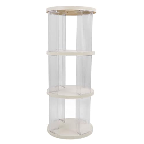 ZASCHMOY Rotierender Bücherregal -Turm mit 360 -Grad Display für Kinderecke Transparent Runde 5 Tierstapelstapelstehbuchhandel Rack (3-stöckig) von ZASCHMOY
