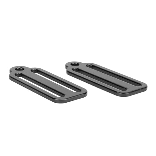 ZASCHMOY Tauchschieberfestigende Schnallen Stopper Aluminiumlegierung Leichte Gewichtsgürtel Retainer für Einfache Länge Einstellung in Vielseitigem Rotem Design (Black) von ZASCHMOY