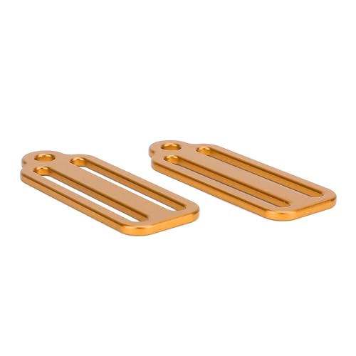 ZASCHMOY Tauchschieberfestigende Schnallen Stopper Aluminiumlegierung Leichte Gewichtsgürtel Retainer für Einfache Länge Einstellung in Vielseitigem Rotem Design (ORANGE) von ZASCHMOY