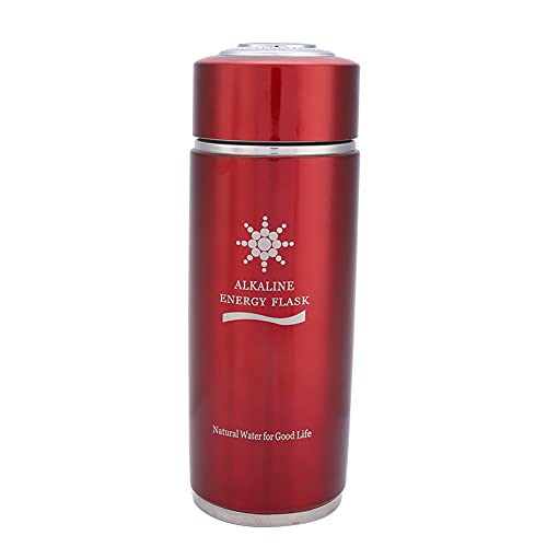 ZASCHMOY Tragbares Edelstahl Alkalisch -Nano -Energieflasche Balance Bio Energy Lonizer Cup Kolben Kombiniert mit Nano Cup Tech Silber (Rot) von ZASCHMOY