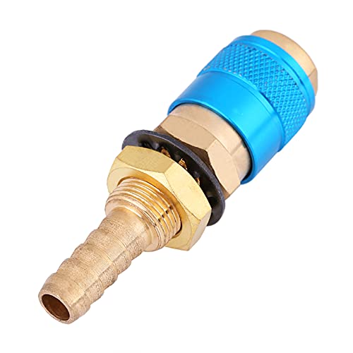 ZASCHMOY Wasserkühlung und Gasadapter Schnellanschließungsanpassung Set für Mig TIG -Schweißer -Torch Red Messing Schnellschlauchanschluss für Schweißbrenner (Blue) von ZASCHMOY