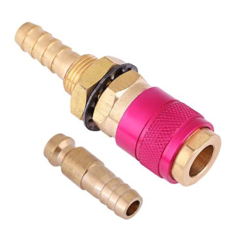 ZASCHMOY Wasserkühlung und Gasadapter Schnellanschließungsanpassung Set für Mig TIG -Schweißer -Torch Red Messing Schnellschlauchanschluss für Schweißbrenner (Rot) von ZASCHMOY