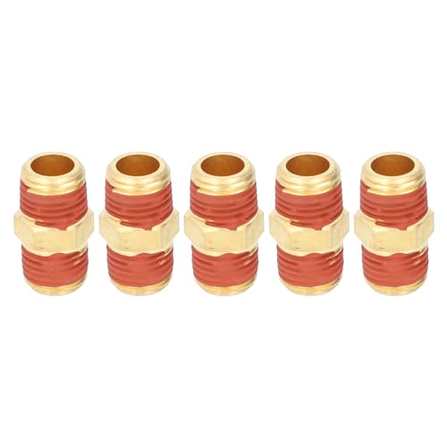 ZASCHMOY Zuverlässige 20 PCs 1/4 Npt Bis 1/4 Npt Männliche Messing -Hex -Kopplung mit Leckagensistenten Gummischicht für Luftschlauchrohrsystemanschlüsse ZASCHMOY Zuverlässige 20 PCs 1/4 Npt Bis 1/4 Npt Männliche Messing -Hex -Kopplung mit Leckagensistenten Gummischicht für Luftschlauchrohrsystemanschlüsse von ZASCHMOY