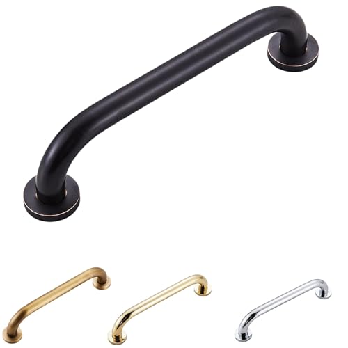 Haltegriff Rutschfest, Badezimmer Haltegriff Dusche Sicherheit, Haltegriff Metall, Badewannengriff, Rutschfester Haltegriff für Senioren und Kinde, Badezimmer, Duschbad(Black,50cm) von ZASEZOD