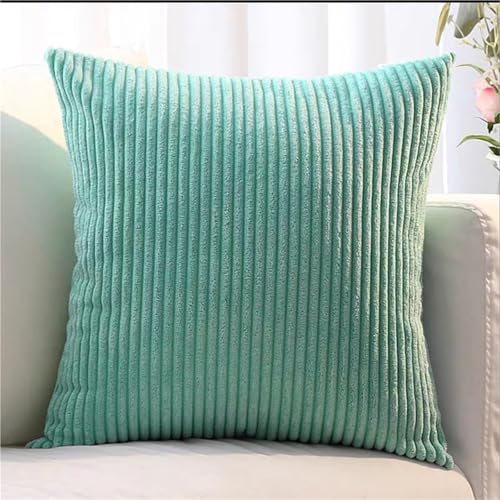 ZASEZOD 2er Set Kissenbezüge aus Kordsamt, weiche dekorative Kissenhüllen für Sofa, Couch, Schlafzimmer, Wohnzimmer und Zuhause(Light Blue,65 x 65 cm (2pcs)) von ZASEZOD