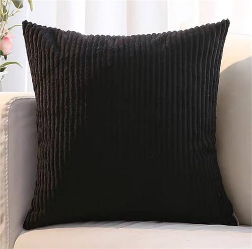 ZASEZOD 2er Set Kordsamt Kissenbezüge, Gestreifte Kissenhüllen für Sofakissen, Couchkissen, Zierkissen, dekorative Kissenbezüge für Sofa, Schlafzimmer, Wohnzimmer und Balkon(Black,65 x 65 cm (2pcs)) ZASEZOD 2er Set Kordsamt Kissenbezüge, Gestreifte Kissenhüllen für Sofakissen, Couchkissen, Zierkissen, dekorative Kissenbezüge für Sofa, Schlafzimmer, Wohnzimmer und Balkon(Black,65 x 65 cm (2pcs)) von ZASEZOD