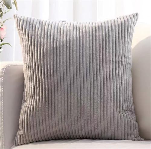 ZASEZOD 2er Set Kordsamt Kissenbezüge, Gestreifte Kissenhüllen für Sofakissen, Couchkissen, Zierkissen, dekorative Kissenbezüge für Sofa, Schlafzimmer, Wohnzimmer und Balkon(Gray A,75 x 75 cm (2pcs)) ZASEZOD 2er Set Kordsamt Kissenbezüge, Gestreifte Kissenhüllen für Sofakissen, Couchkissen, Zierkissen, dekorative Kissenbezüge für Sofa, Schlafzimmer, Wohnzimmer und Balkon(Gray A,75 x 75 cm (2pcs)) von ZASEZOD