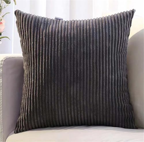 ZASEZOD 2er Set Kordsamt Kissenbezüge, Gestreifte Kissenhüllen für Sofakissen, Couchkissen, Zierkissen, dekorative Kissenbezüge für Sofa, Schlafzimmer, Wohnzimmer und Balkon(Gray B,65 x 65 cm (2pcs)) ZASEZOD 2er Set Kordsamt Kissenbezüge, Gestreifte Kissenhüllen für Sofakissen, Couchkissen, Zierkissen, dekorative Kissenbezüge für Sofa, Schlafzimmer, Wohnzimmer und Balkon(Gray B,65 x 65 cm (2pcs)) von ZASEZOD