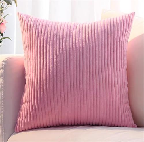 ZASEZOD 2er Set Kordsamt Kissenbezüge, Gestreifte Kissenhüllen für Sofakissen, Couchkissen, Zierkissen, dekorative Kissenbezüge für Sofa, Schlafzimmer, Wohnzimmer und Balkon(Pink A,75 x 75 cm (2pcs)) ZASEZOD 2er Set Kordsamt Kissenbezüge, Gestreifte Kissenhüllen für Sofakissen, Couchkissen, Zierkissen, dekorative Kissenbezüge für Sofa, Schlafzimmer, Wohnzimmer und Balkon(Pink A,75 x 75 cm (2pcs)) von ZASEZOD