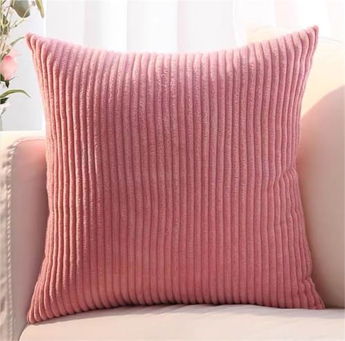 ZASEZOD 2er Set Kordsamt Kissenbezüge, Gestreifte Kissenhüllen für Sofakissen, Couchkissen, Zierkissen, dekorative Kissenbezüge für Sofa, Schlafzimmer, Wohnzimmer und Balkon(Pink B,45 x 45 cm (2pcs)) ZASEZOD 2er Set Kordsamt Kissenbezüge, Gestreifte Kissenhüllen für Sofakissen, Couchkissen, Zierkissen, dekorative Kissenbezüge für Sofa, Schlafzimmer, Wohnzimmer und Balkon(Pink B,45 x 45 cm (2pcs)) von ZASEZOD