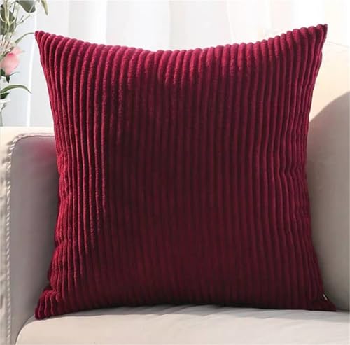 ZASEZOD 2er Set Kordsamt Kissenbezüge, Gestreifte Kissenhüllen für Sofakissen, Couchkissen, Zierkissen, dekorative Kissenbezüge für Sofa, Schlafzimmer, Wohnzimmer und Balkon(Red D,80 x 80 cm (2pcs)) ZASEZOD 2er Set Kordsamt Kissenbezüge, Gestreifte Kissenhüllen für Sofakissen, Couchkissen, Zierkissen, dekorative Kissenbezüge für Sofa, Schlafzimmer, Wohnzimmer und Balkon(Red D,80 x 80 cm (2pcs)) von ZASEZOD