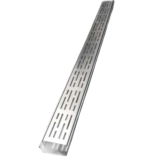 ZASEZOD Entwässerungsrinne Befahrbar, Entwässerungsrinne Schmal Edelstahl 304, Terrassenrinne, Entwässerungsrinne Abdeckrost für Balkon, Terrasse, Innenhof(A -1mX150mmX80mm) von ZASEZOD