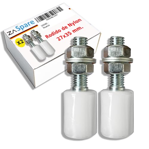 ZASPARE Nylon-Rollen für Schiebetüren, industrielle Führungsrollen für den Innen- und Außenbereich, Garagentore, Tore, Förderbänder (27 x 35 cm (Packung 2)) von ZASPARE