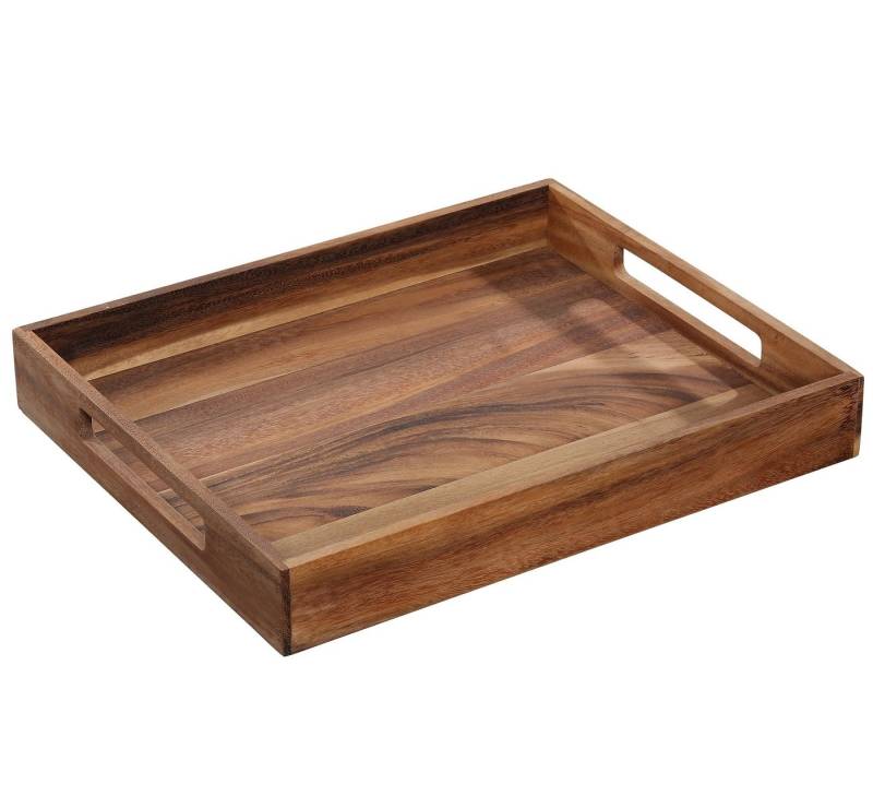 ZASSENHAUS Dekotablett Holztablett Tablett Serviertablett Frühstückstablett Akazie von ZASSENHAUS