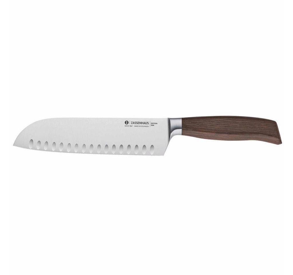 ZASSENHAUS Santokumesser, Edition Oak Santoku mit Kullenschliff 20 cm von ZASSENHAUS