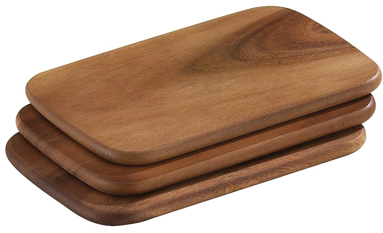 ZASSENHAUS Schneidebrett Frühstücksbretter 22 x 15 cm 3er Set, Akazienholz von ZASSENHAUS