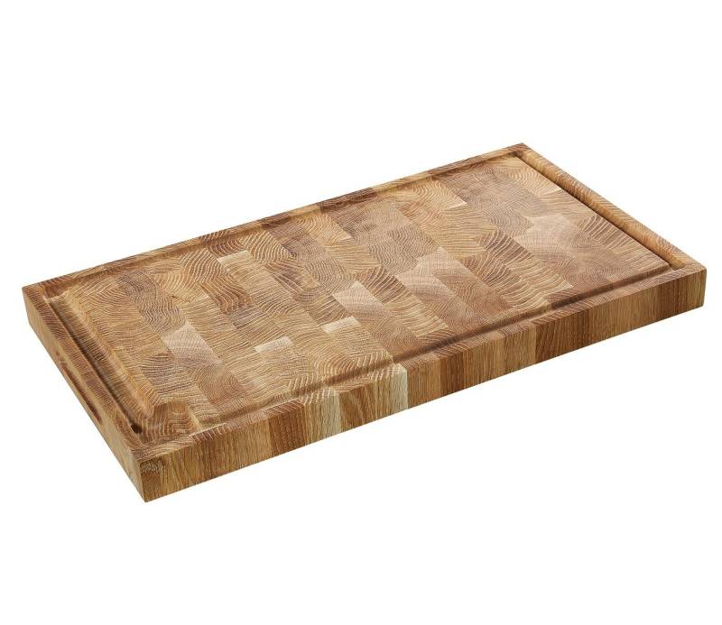 ZASSENHAUS Schneidebrett Hackblock Eiche Stirnholz 54 x 30 x 4 cm, Eiche von ZASSENHAUS