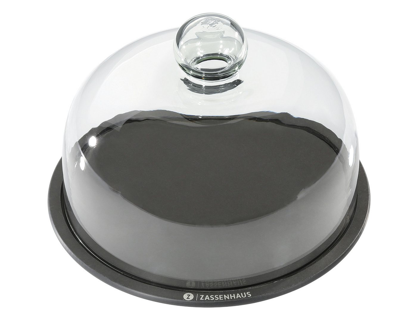 ZASSENHAUS Servierteller COMFORT PLUS Käseglocke mit Glasdeckel Ø 23 cm, Papierverbundstoff, (Käseglocke) von ZASSENHAUS
