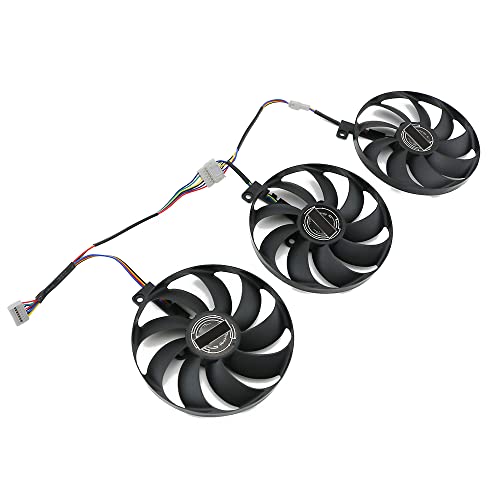 ZATTHU T129215SU 7Pin GPU-Kartenkühler-Lüfter for ASUS ROG Strix-GeForce RTX 2060 2070 Super 2080 2080 Ti oder RX 5600 XT RX 5700XT Lüfter (Color : 3PCS) von ZATTHU
