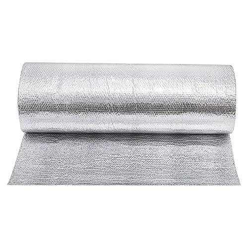 ZAURBA Selbstklebe Solierfolie Wärmereflektierende Luftpolsterfolie Isolierfolie Dämmfolie Thermofolie HeizköRper Aluminium Für Dächer Wände Und Böden Dämmfolie (Size : 1mx2m) von ZAURBA