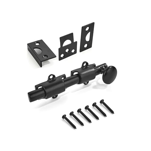 ZAUYX Türriegel aus massivem Messing, 15,2 cm, 2 Stück, mattschwarz, für Türen und Türen ZAUYX Türriegel aus massivem Messing, 15,2 cm, 2 Stück, mattschwarz, für Türen und Türen von ZAUYX