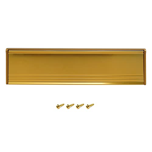 Interner Briefkasten-Zugluftstopper, 29,3 cm, Metall-Zugluft-Briefkasten-Klappe – verhindert Zugluft durch den Briefkasten – für Holz- oder PVC-Türen – Gold Interner Briefkasten-Zugluftstopper, 29,3 cm, Metall-Zugluft-Briefkasten-Klappe – verhindert Zugluft durch den Briefkasten – für Holz- oder PVC-Türen – Gold von ZAVIA