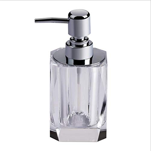 ZAW Seifenspender Diamant nachfüllbare Seifenspender Küche Badezimmer WC-Pumpe Duschgel Shampoo-Kristallglas-Lotion-Flasche 100ml Soap Dispenser (Größe : 165ml) von ZAW