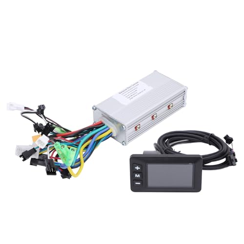 ZAWELIYO 36 V/48 V/60V 500W Sinuswellencontroller-Kit, Aluminiumlegierung Kühlkörper + G51-LCD-Anzeige, 3-Mode-Smart-Pinsel-Motor-Controller für E-Bike-Umwandlung 28a von ZAWELIYO